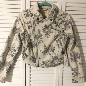 Brand New Floral Cropped Bomber Jacket